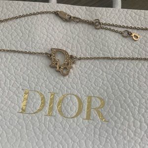 Vintage Christian Dior logo fashion necklace